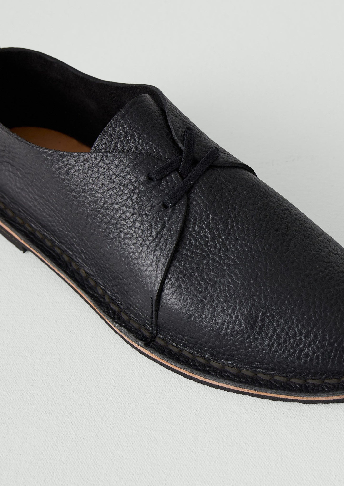 Steve Mono Leather Derby Shoes | Black