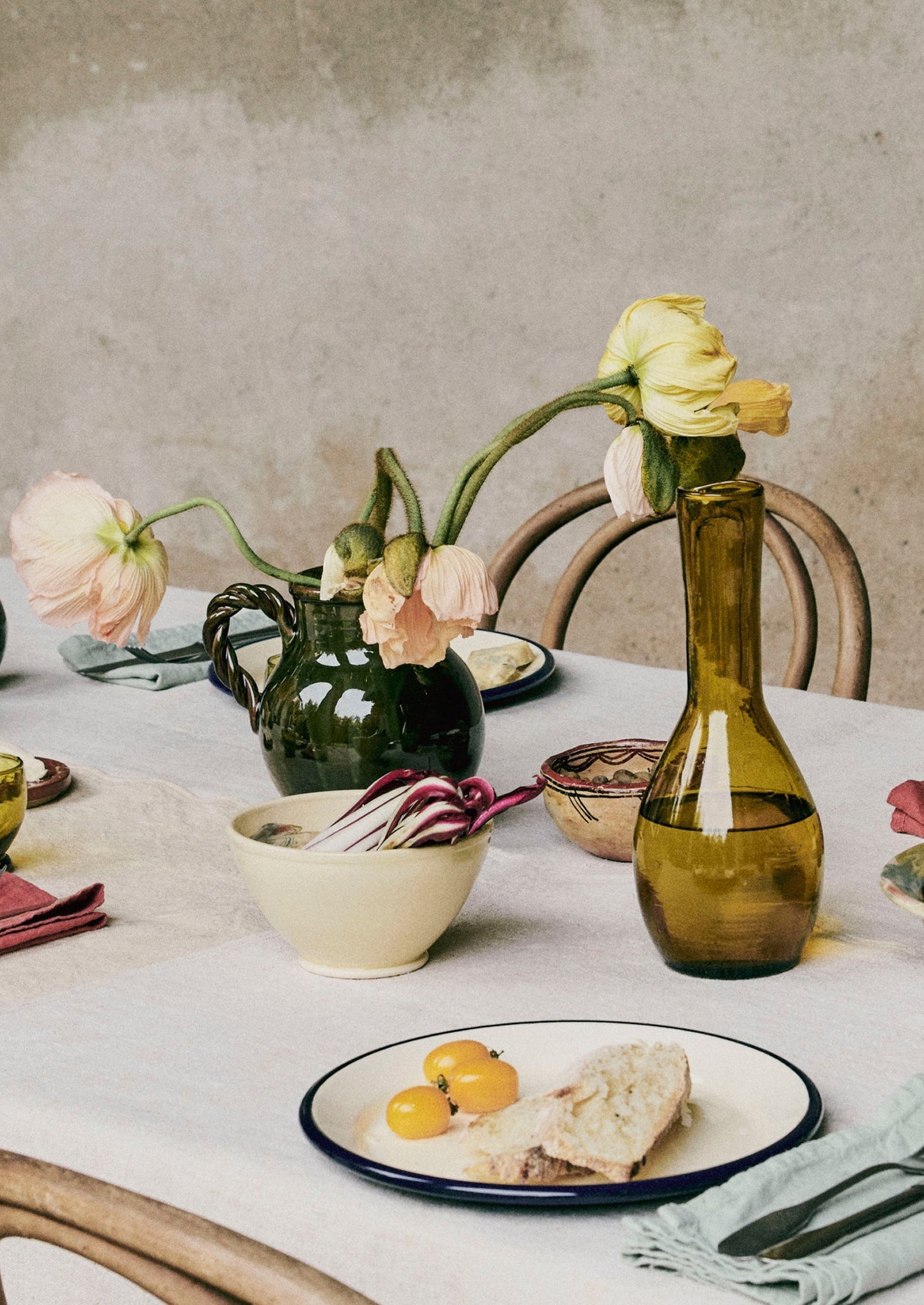 Poterie Barbotine Marbled Breakfast Bowl | Sand/Moss