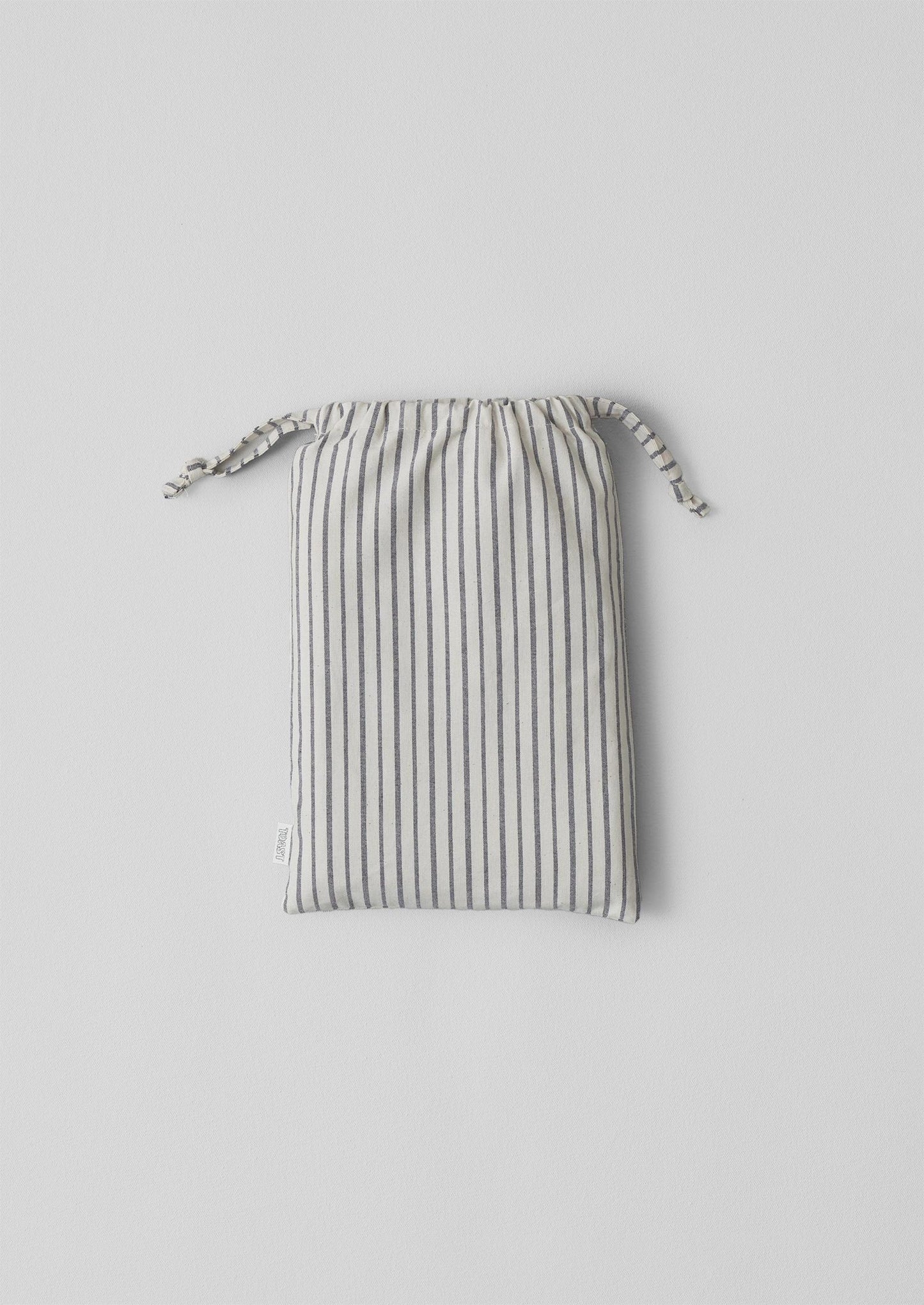 Pyjama Stripe Cotton Housewife Pillowcase | Navy/Ecru