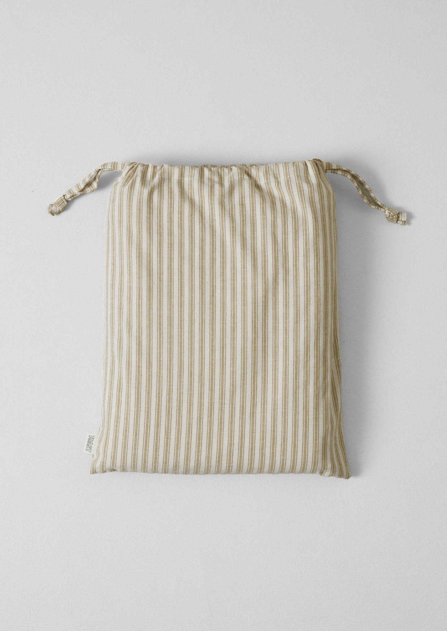 Ticking Stripe Cotton Duvet Cover | Ecru/Straw