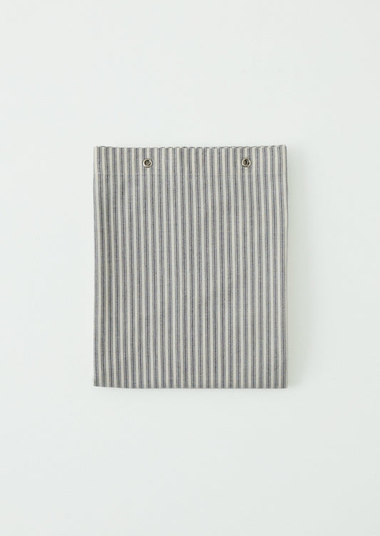 Organic Ticking Stripe Shower Curtain | Ecru/Graphite