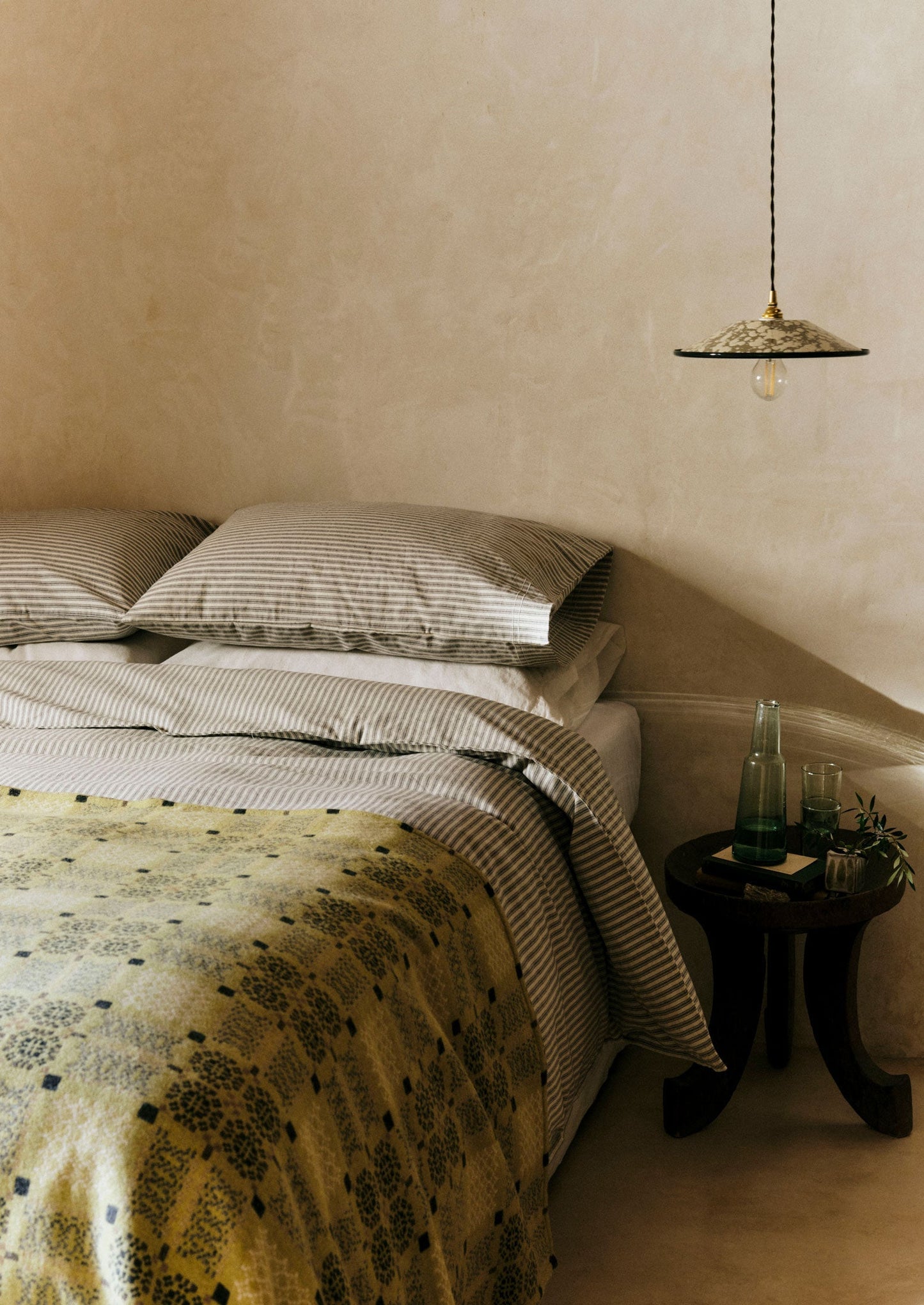 Melin Tregwynt Welsh Blanket | Catkin/Charcoal