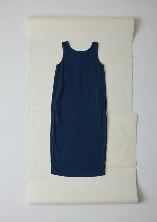 Lydia Jersey Shift Dress | Washed Indigo