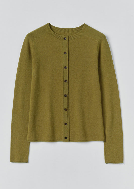 Wool Cashmere Neat Cardigan | Pear