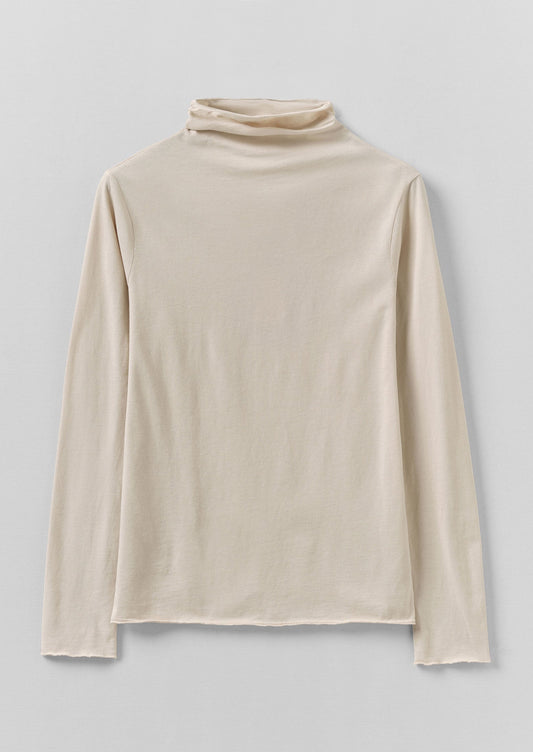 High Neck Soft Cotton Tee | Pebble Moon