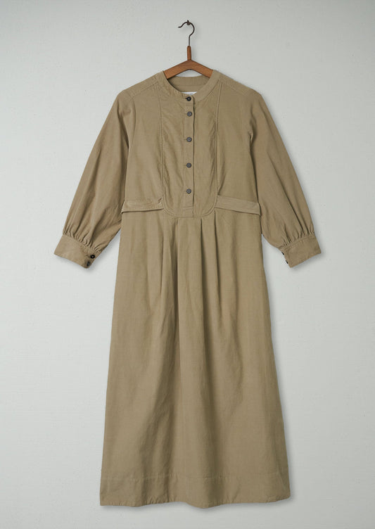 Reworn Bib Front Needlecord Dress Size 6 (1528) | Pebble