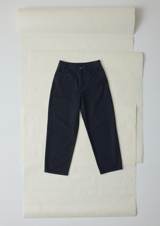 Indigo Denim Tapered Trousers | Indigo